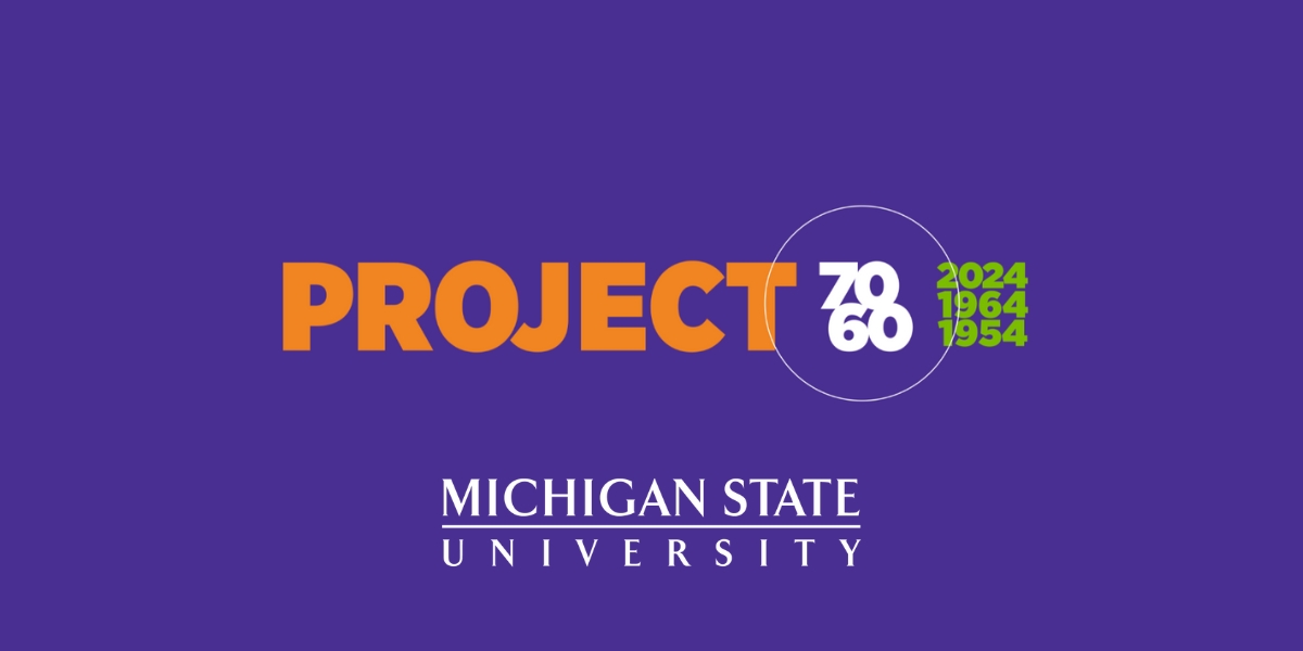 Project 70/60 mark with MSU logo